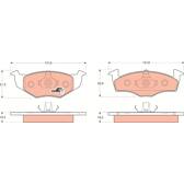 Jeu de plaquettes de frein avant TRW - GDB1218