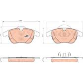 Jeu de plaquettes de frein avant TRW - GDB1925