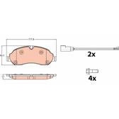 Plaquettes De Frein FERODO FVR4661 Pour FORD TRANSIT V363 - Neuf, Kit Complet