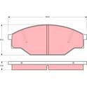 Jeu de plaquettes de frein avant TRW - GDB351
