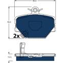 Kit di 4 pastiglie freno anteriori TRW - GDB1365BTE