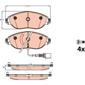 Kit pastiglie freno anteriore TRW - GDB2114