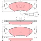Kit pastiglie freno anteriore TRW - GDB238