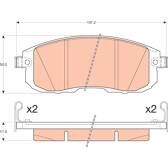Kit pastiglie freno anteriore TRW - GDB3616