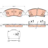 Kit pastiglie freno anteriore TRW - GDB3618