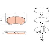 Kit pastiglie freno anteriore TRW - GDB3648