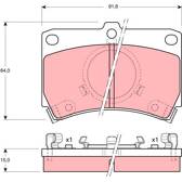 Kit pastiglie freno anteriore TRW - GDB374