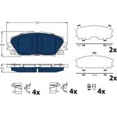 Kit di 4 pastiglie freno anteriori TRW - GDB4173BTE