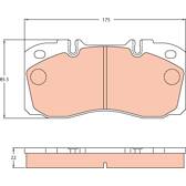 Kit pastiglie freno anteriore TRW - GDB5068