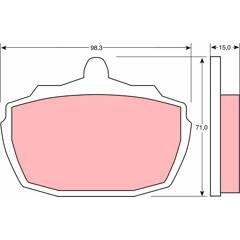 TRW GDB752 Kit Pastiglie Freno A Disco – Ricambio Auto Di Alta Qualità – Montaggio Facile - 2