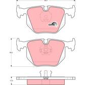 Kit pastiglie freno posteriore TRW - GDB1119