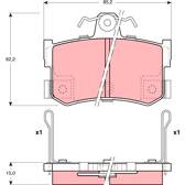 Kit pastiglie freno posteriore TRW - GDB1169