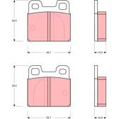 Kit pastiglie freno posteriore TRW - GDB144