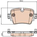 Kit pastiglie freno posteriore TRW - GDB2066