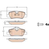 Kit pastiglie freno posteriore TRW - GDB2088