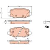 Kit pastiglie freno posteriore TRW - GDB2116