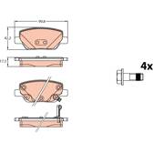Kit pastiglie freno posteriore TRW - GDB2156