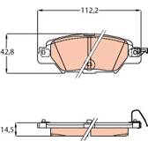 Kit pastiglie freno posteriore TRW - GDB2163