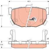 Kit pastiglie freno posteriore TRW - GDB3170