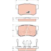 Kit pastiglie freno posteriore TRW - GDB3438