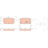Kit pastiglie freno posteriore TRW - GDB3529