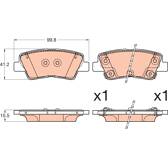 Kit pastiglie freno posteriore TRW - GDB3594