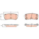Kit pastiglie freno posteriore TRW - GDB3641