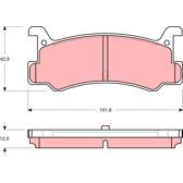 Kit pastiglie freno posteriore TRW - GDB375
