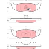 Kit pastiglie freno posteriore TRW - GDB4119