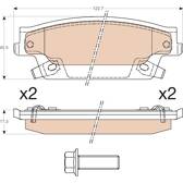 Kit pastiglie freno posteriore TRW - GDB4452