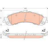 Kit pastiglie freno posteriore TRW - GDB4454