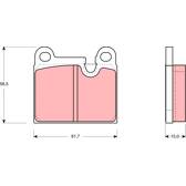 Kit pastiglie freno posteriore TRW - GDB919