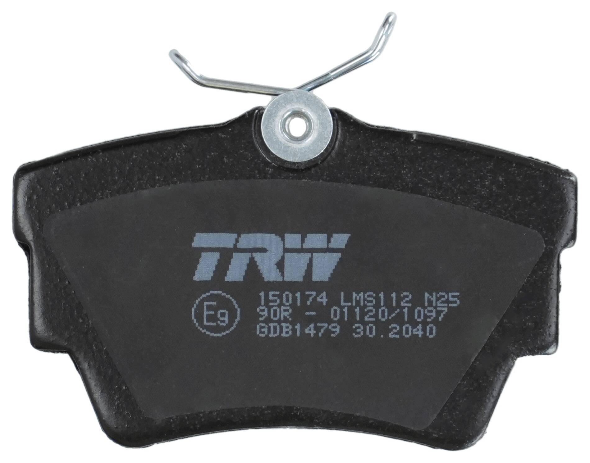Rear brake pad set