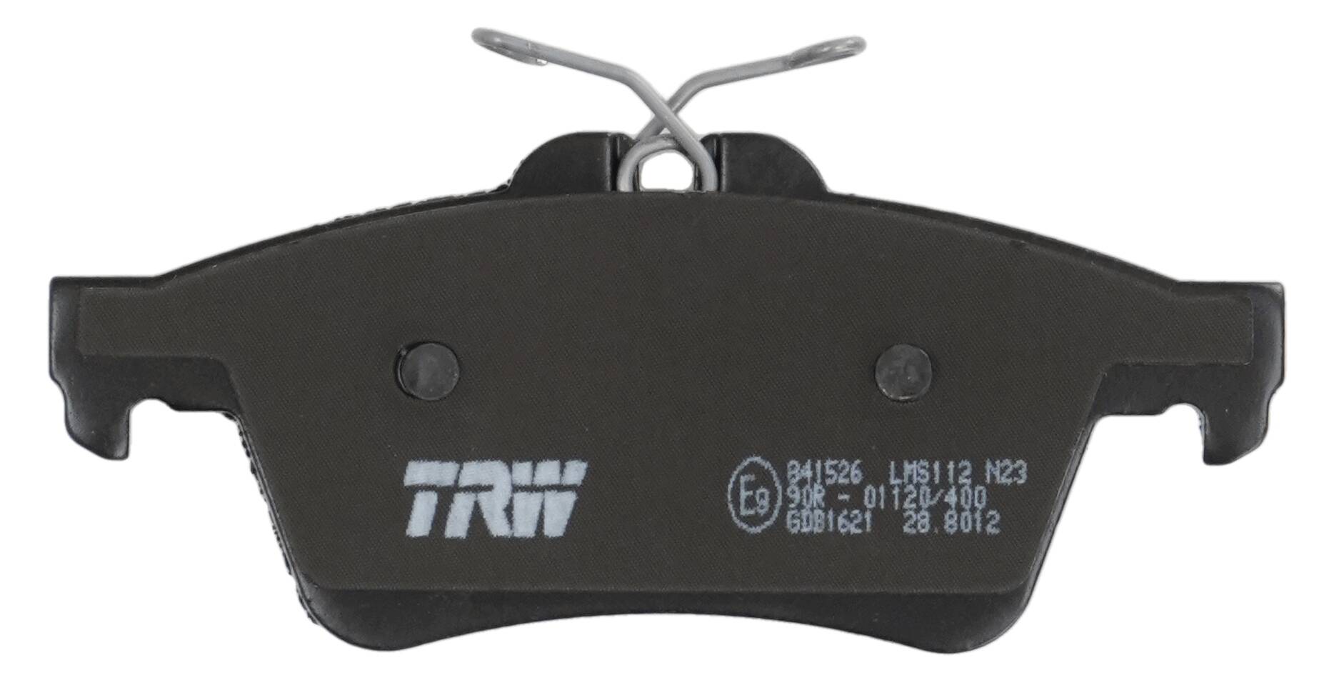 Rear brake pad set