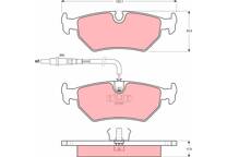 Rear brake pad set
