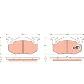 Rear brake pad set TRW - GDB1305