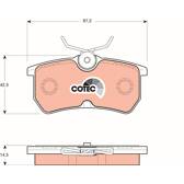 Rear brake pad set TRW - GDB1354
