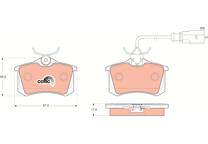 Rear brake pad set