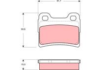 Rear brake pad set