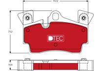 Rear brake pad set