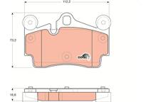 Rear brake pad set