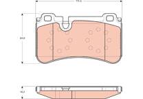 Rear brake pad set