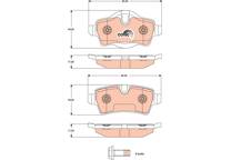 Rear brake pad set