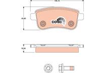 Rear brake pad set