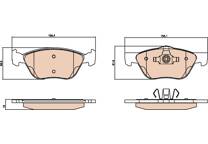 Rear brake pad set