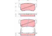 Rear brake pad set