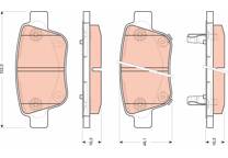Rear brake pad set