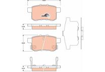 Rear brake pad set