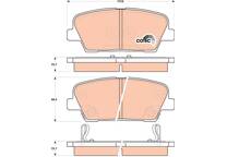 Rear brake pad set