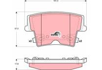 Rear brake pad set